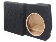 Car loudspeaker enclosure; MDF; black melange; textil; 250mm BASSER