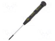 Screwdriver: precision; Phillips; PH0; Blade length: 60mm; ESD C.K