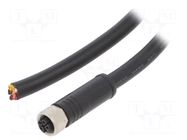 Connector: M12; plug; female; PIN: 5; straight; K code; IP67; cables AMPHENOL LTW