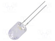 LED; 8mm; white warm; 14400÷18000mcd; 30°; Front: convex; 2.8÷3.6V OPTOSUPPLY