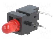 LED; in housing; 3mm; No.of diodes: 1; red; 20mA; Lens: red,diffused MENTOR