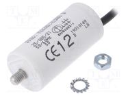 Capacitor: polypropylene; motors, run; 12uF; 470VAC; Ø35x71.5mm KEMET