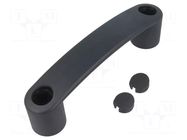 Holder; technopolymer PA; black; H: 39mm; L: 144mm; W: 26mm; F2: 1.8kN ELESA+GANTER