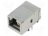 Socket; RJ45; MXMag; PIN: 8; shielded,with LED; gold-plated; THT MOLEX