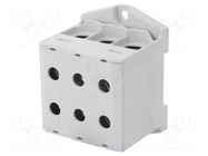 Splice terminal: rail; 245A; 1kV; screw terminal; grey; polyamide OUNEVA