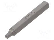 Screwdriver bit; hex key; HEX 0.9mm; Overall len: 28mm; MICRO WIHA