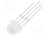 Programmable LED; 5mm; RGB; 1.8÷2.2/2.8÷3.1/2.9÷3.2V; -25÷80°C WORLDSEMI