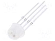Programmable LED; RGB; 5mm; 1.8÷2.2/2.8÷3.1/2.9÷3.2VDC; -25÷80°C WORLDSEMI