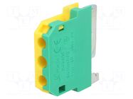 Splice terminal: rail; 690V; for DIN rail mounting; yellow-green POKÓJ