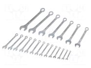 Wrench-set; combination spanner; Chrom-vanadium steel; 21pcs. PROXXON