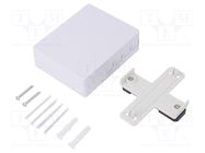 Case; white; for DIN rail mounting; Mat: plastic; Rail: TS35 