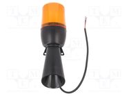 Signaller: lighting-sound; 48÷240VDC; 48÷240VAC; LED; yellow; IP65 EMAS