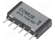 Relay: reed switch; DPST-NO; Ucoil: 5VDC; 1A; max.200VDC; 15W; THT COMUS