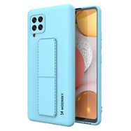 Wozinsky Kickstand Case Silicone Stand Cover for Samsung Galaxy A42 5G Light Blue, Wozinsky