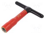 Wrench; insulated,socket spanner; HEX 22mm; tool steel; L: 200mm BAHCO