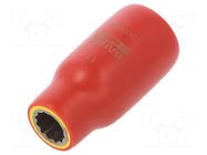 Socket; 12-angles,insulated,socket spanner; 11mm; 1/2"; 1kV BAHCO