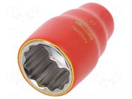 Socket; 12-angles,insulated,socket spanner; 27mm; 1/2"; 1kV BAHCO