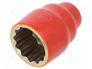 Socket; 12-angles,insulated,socket spanner; 32mm; 1/2"; 1kV BAHCO