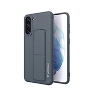Wozinsky Kickstand Case silicone case with stand Samsung Galaxy S21+ 5G navy blue, Wozinsky