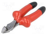 Pliers; side,cutting,insulated; alloy steel; 160mm; 1kVAC 