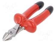 Pliers; side,cutting,insulated; alloy steel; 180mm; 1kVAC BAHCO