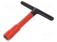 Wrench; insulated,socket spanner; HEX 21mm; tool steel; L: 200mm BAHCO