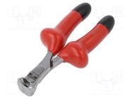Pliers; end,cutting,insulated; 160mm; with side face; 1kVAC BAHCO