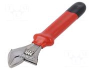 Wrench; insulated,adjustable; tool steel; for electricians; 1kV BAHCO
