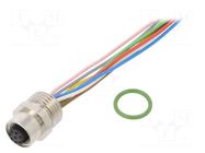Connector: M12; socket; PIN: 8; female; IP67; cables; Thread: M16x1,5 LUMBERG AUTOMATION