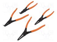 Kit: pliers; for circlip; Features: PVC coated handles; 4pcs. BAHCO