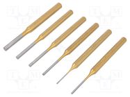Kit: punches; hardened and heat treated; Punch len: 150mm; 6pcs. BAHCO