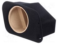 Car loudspeaker enclosure; MDF; black; 250mm; Grooving: 272mm BASSER