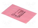 Protection bag; ESD; L: 915mm; W: 610mm; Thk: 75um; 100pcs; pink ANTISTAT