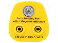 Earthing plug; ESD; yellow; 1MΩ ANTISTAT