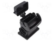 Enclosure for connectors: HDC; size 10B; for panel mounting HARTING