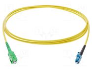 Fiber patch cord; LC/UPC,SC/APC; 1m; Optical fiber: 9/125um; Gold FIBRAIN
