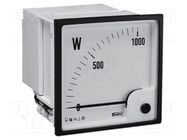 Meter: power; analogue,mounting; on panel; 80/1A; 400/230V; 0÷50kW 