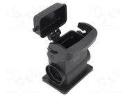Enclosure for connectors: HDC; size 10B; for panel mounting HARTING