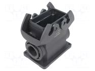 Enclosure for connectors: HDC; size 10B; for panel mounting HARTING