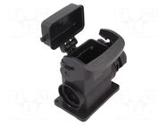 Enclosure for connectors: HDC; size 10B; for panel mounting HARTING