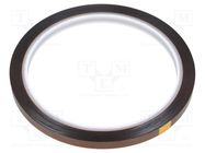 Tape: high temperature resistant; Thk: 0.07mm; 50%; amber; W: 6mm ANTISTAT