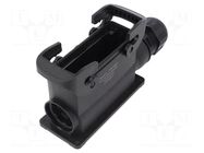 Enclosure for connectors: HDC; size 24B; for panel mounting HARTING