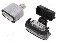Connector: HDC; male + female; PIN: 10; 16A; 250V; HDC; 10+PE; M20 PHOENIX CONTACT