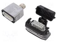 Connector: HDC; male + female; PIN: 10; 16A; 250V; HDC; 10+PE; M20 PHOENIX CONTACT
