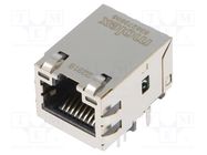 Socket; RJ45; MXMag; PIN: 8; shielded,with LED; gold-plated; THT MOLEX