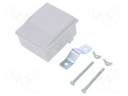 Enclosure: junction box; X: 80mm; Y: 90mm; Z: 48mm; ABS; light grey TEKO