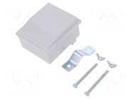 Enclosure: junction box; X: 80mm; Y: 90mm; Z: 48mm; ABS; light grey TEKO