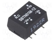 Converter: DC/DC; 1W; Uin: 10.8÷13.2V; Uout: 12VDC; Iout: 8.4÷84mA MEAN WELL