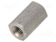 Screwed spacer sleeve; 8mm; Int.thread: M2,5; hexagonal DREMEC