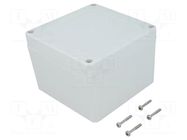 Enclosure: multipurpose; X: 105mm; Y: 105mm; Z: 75mm; ZP; light grey KRADEX
